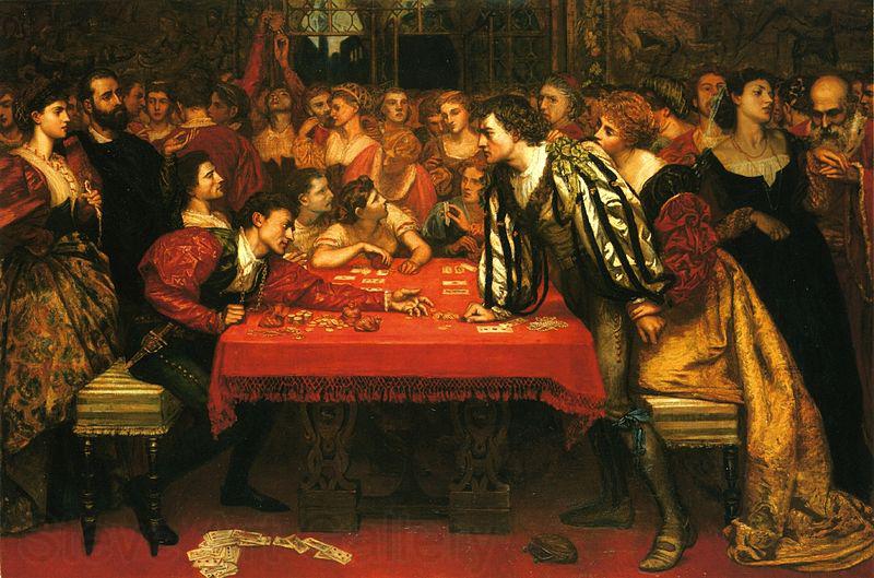 Valentine Cameron Prinsep Prints A Venetian Gaming-House in the Sixteenth Century France oil painting art